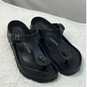 Birkenstock Women Size 8-9 Black Rubber Flip-Flops – Water-Friendly EVA Sandals